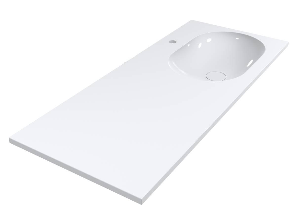 Умывальник Miraggio NEW YORK R с литого мрамора глянцевый Белый (83990)