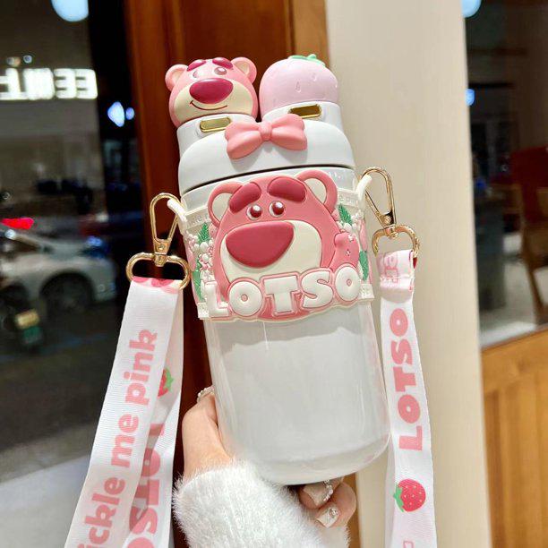 Бутылка для воды детская Lotso Strawberry Bear Drinking Childrens Thermal Cup White - фото 2