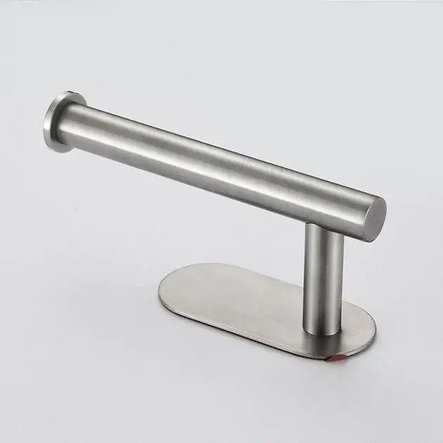 Держатель для туалетной бумаги самоклеющийся Lighty из нержавеющей стали на клейкой основе - фото 3