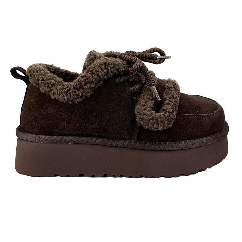Уггі жіночі замшеві на платформі 70987-41 p. 40 25,5 см Коричневий