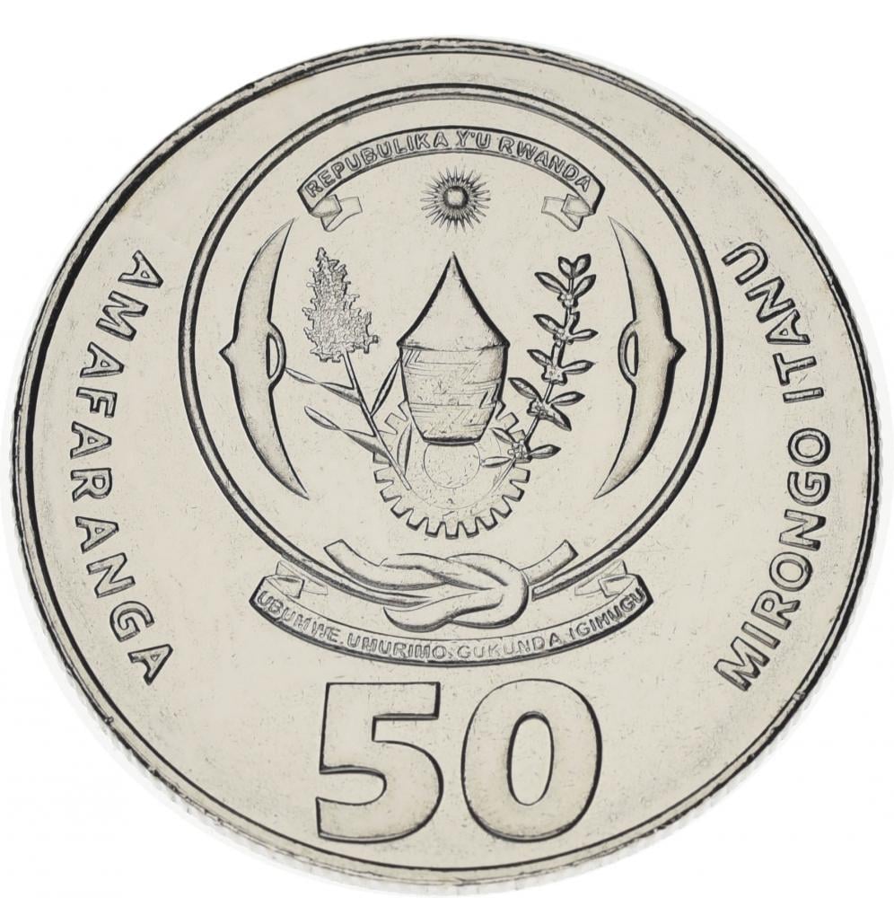 Коллекционная монета Руанда 50 франков 2011 UNC (KM#36)