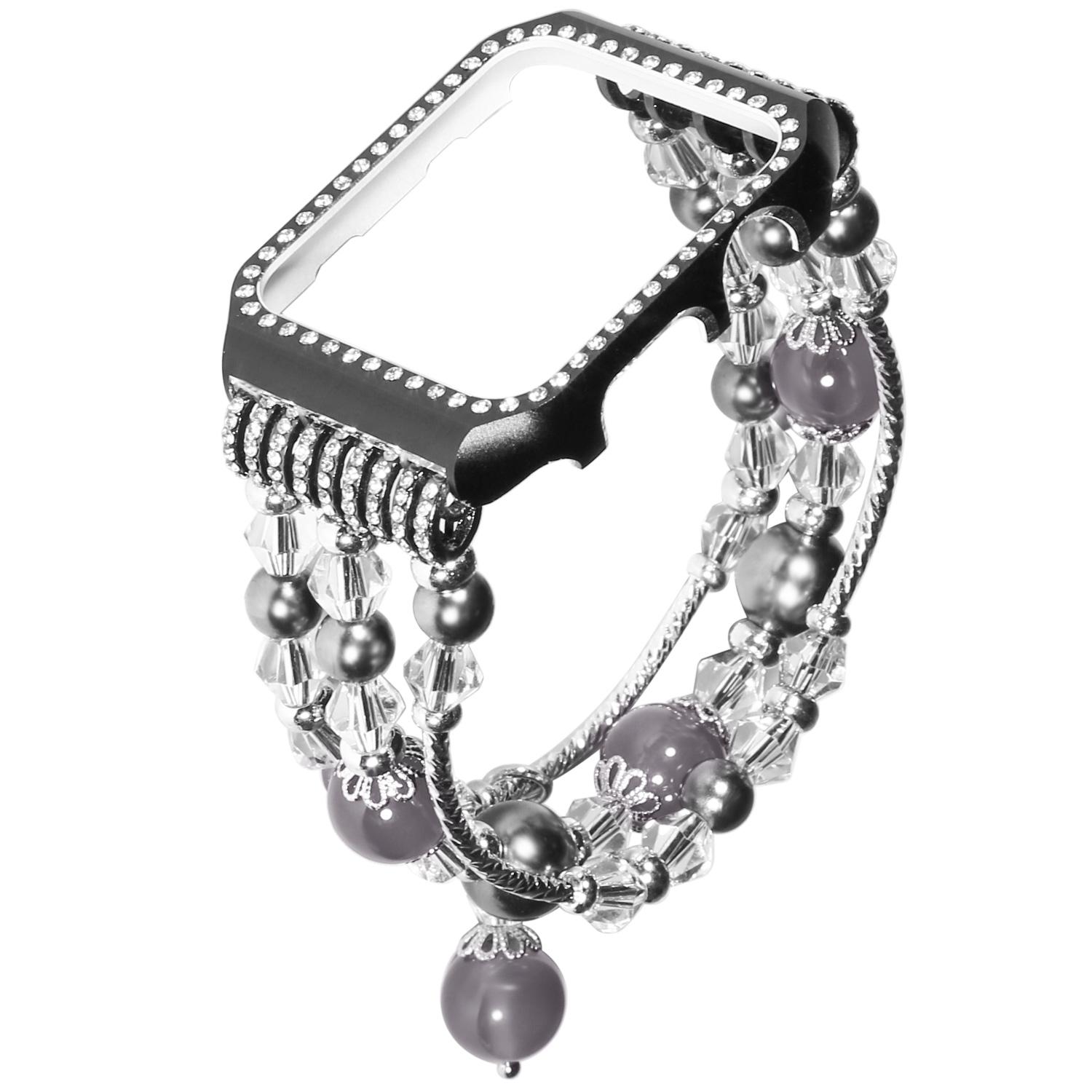 Ремешок для часов Bracelet Crystal Apple Watch 38 мм Black Ремешок для часов Bracelet Crystal Apple Watch 38 мм Black