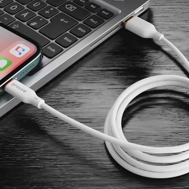 Кабель Proove Jelly Silicone кабель Type-C 2.4A 1 м Черно-белый - фото 2