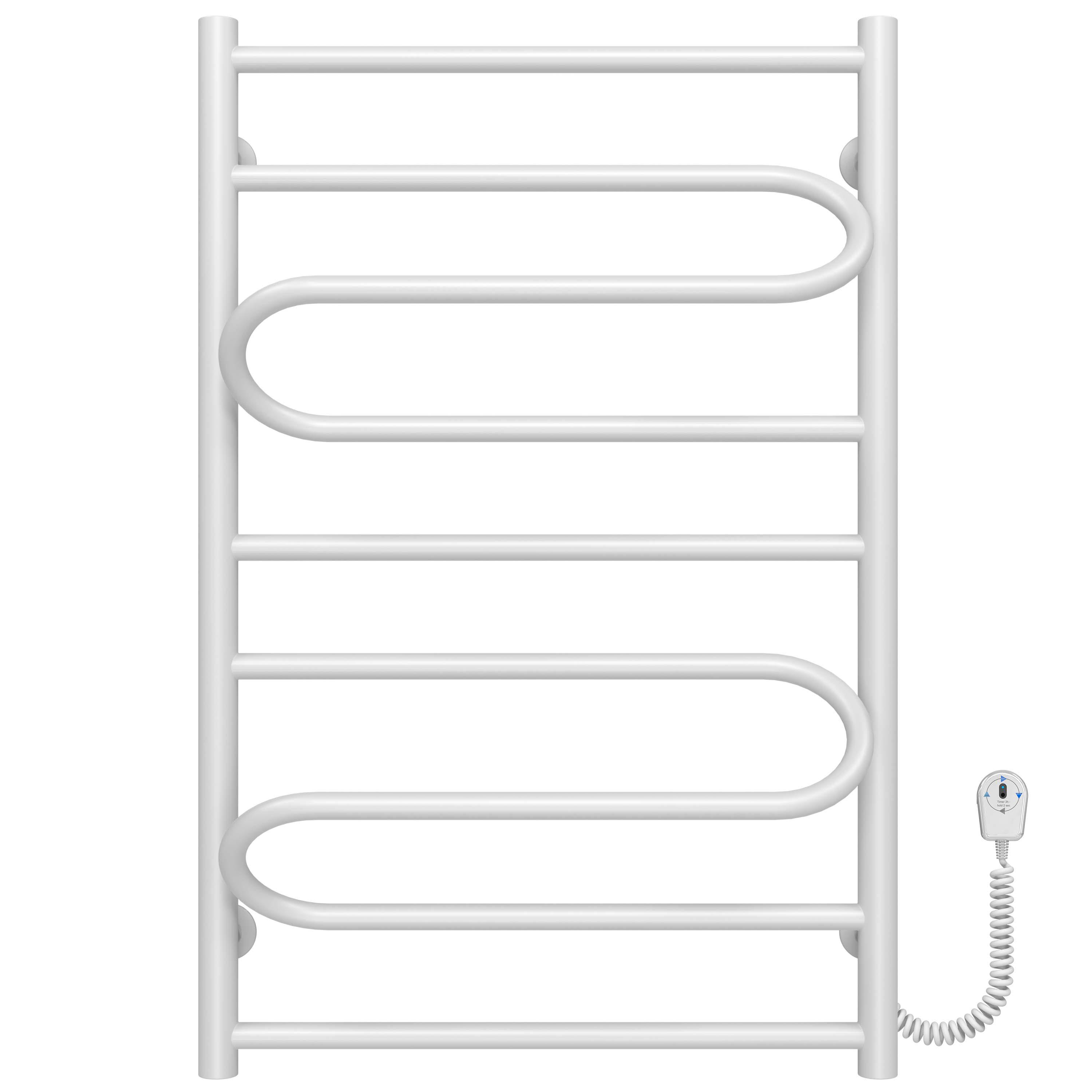 Полотенцесушитель электрический Deffi Вилла EF16 правое подключение нержавеющая сталь 500х800 мм Белый (C.VP.80.50.EWL5)