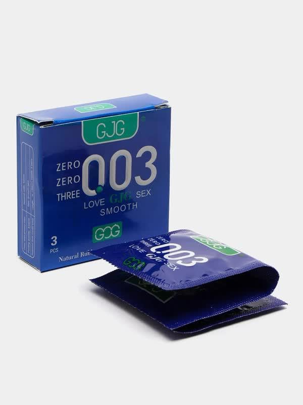 Презервативы GJG 003 ультратонкие со смазкой 3 шт. Blue (31110952) - фото 2