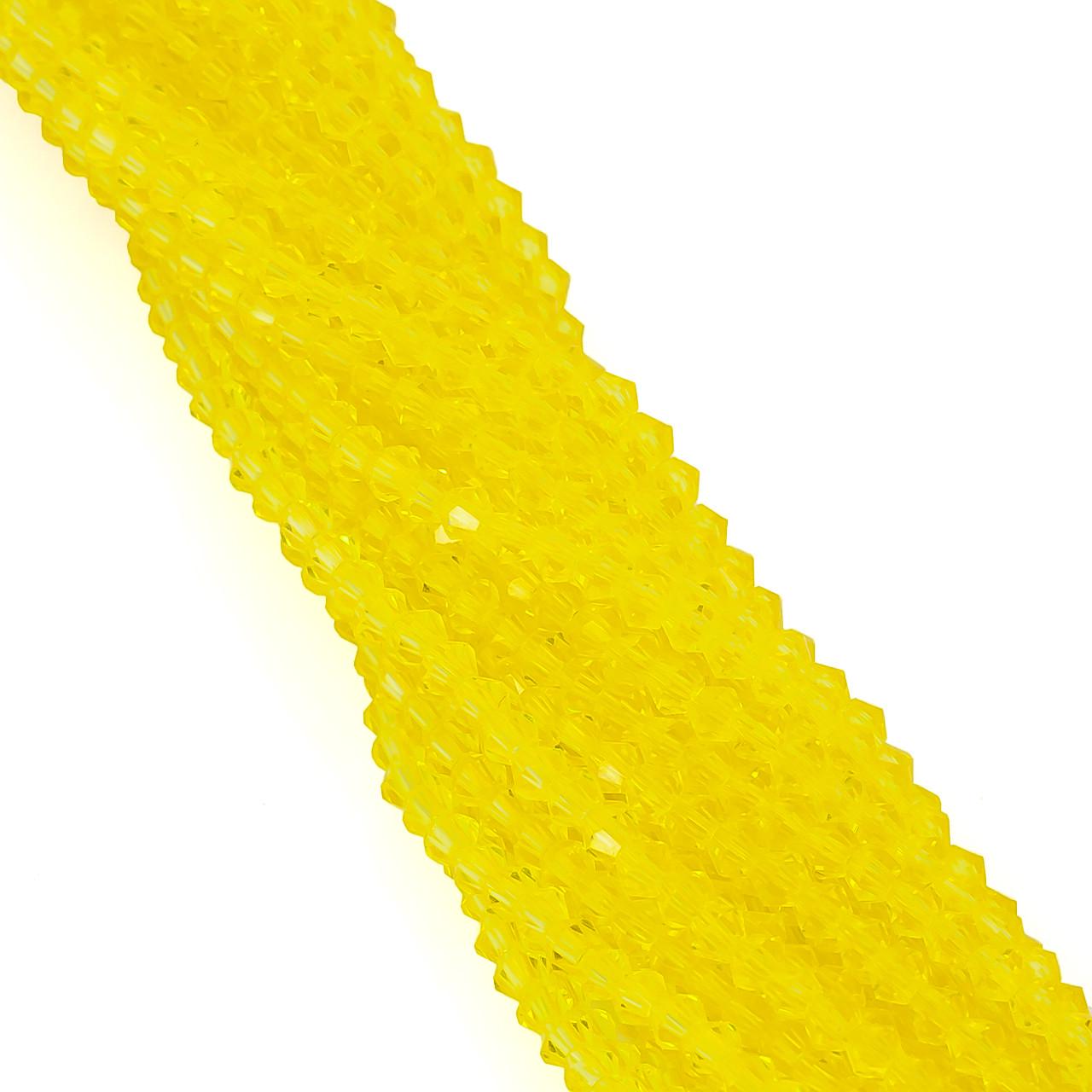 Бусины хрустальные Биконус 2,3х3 мм 160 шт. Цитрин (БИ0002к17)