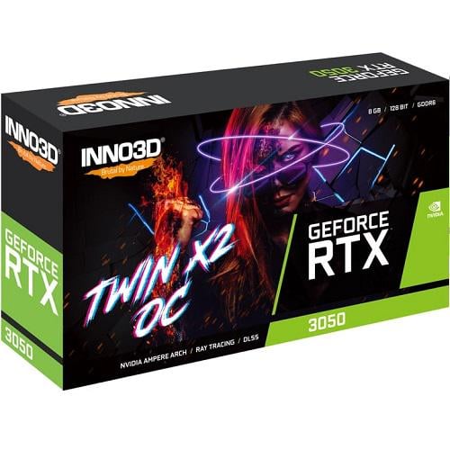 Видеокарта Inno3D GeForce RTX3050 Twin X2 OC 8 Гб GDDR6 128 bit (N30502-08D6X-11902130) - фото 3