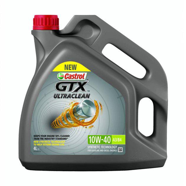 Масло Castrol GTX 10W-40 полусинтетическое 4 л