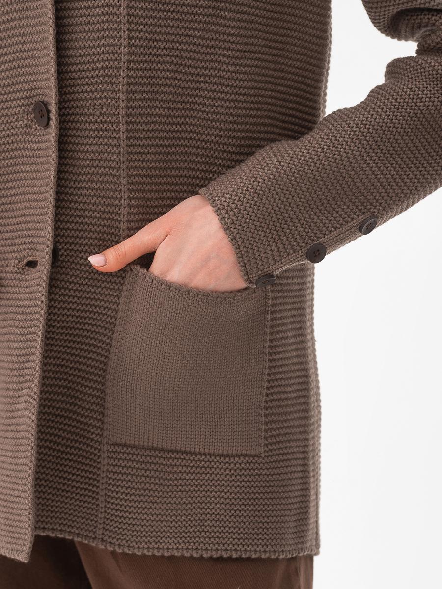 Пиджак женский рельефной вязки SVTR р.42-50 Капучино (569) - фото 10 Пиджак женский рельефной вязки SVTR р.42-50 Капучино (569) - фото 10