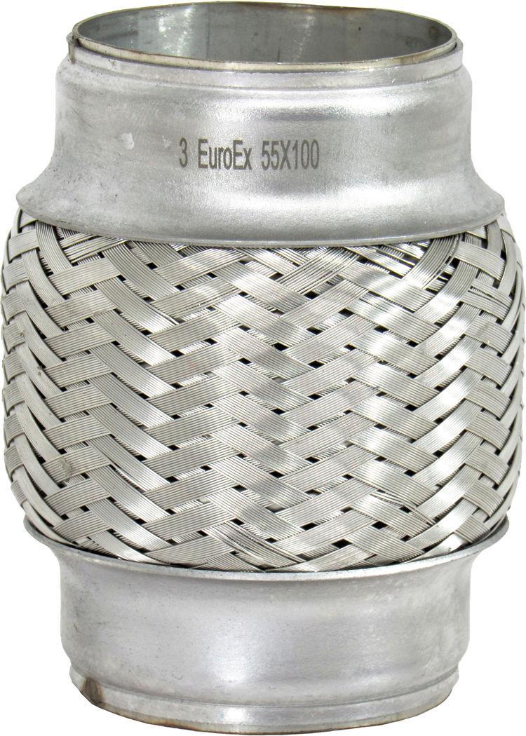 Гофра глушителя EuroEx 2-х шаровая длинный фланец 55х100 мм (55X100)