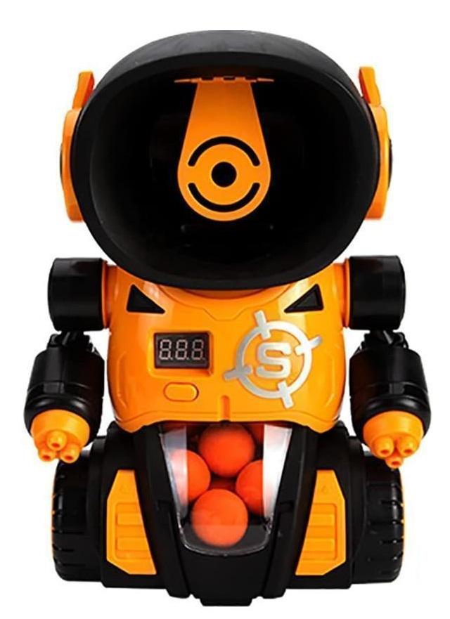 Автомат Power Popper Gun с мишенью 24 мягких мячика на батарейках Orange (142313)