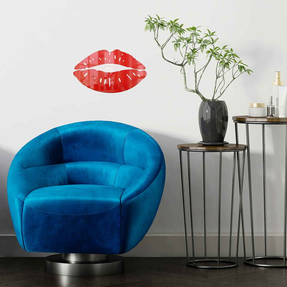 Декор дзеркальний акриловий самоклеючий Губи 2 шт. Червоний (SW-00002500) - фото 6 Декор дзеркальний акриловий самоклеючий Губи 2 шт. Червоний (SW-00002500) - фото 6