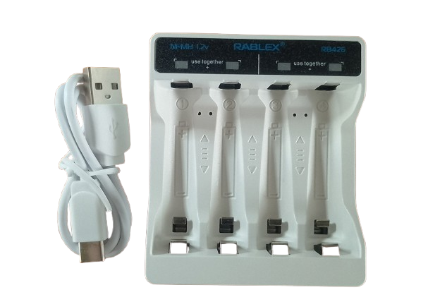 Зарядное устройство универсальное Rablex RB426 для 4-х аккумуляторов AA/AAA Ni-Mh/Ni-Cd (3555)