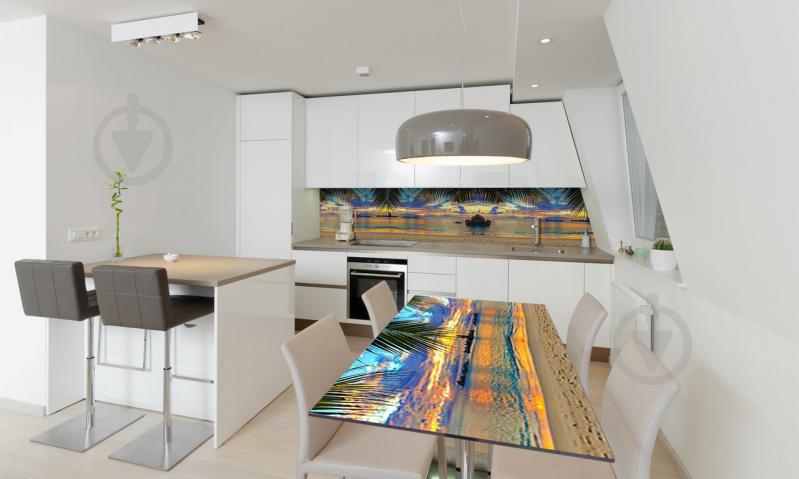 Наклейка виниловая на стол Zatarga «Рассвет на Острове» 600х1200 мм Z180671st