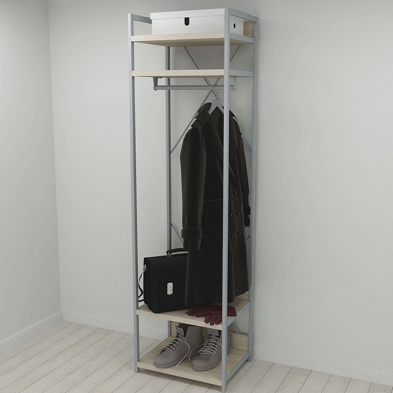 Шкаф Ferrum-decor Гардероб Уни секция 2 серии Конект металл/ДСП 32 мм 220x60x50 см Серый/Дуб Сонома (FRD-104541) Шкаф Ferrum-decor Гардероб Уни секция 2 серии Конект металл/ДСП 32 мм 220x60x50 см Серый/Дуб Сонома (FRD-104541)