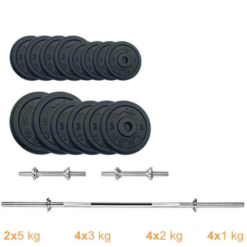 Набір штанг з гантелями Newt Gym Set-H Home 45 кг (NE-M-H-SET-45) - фото 2