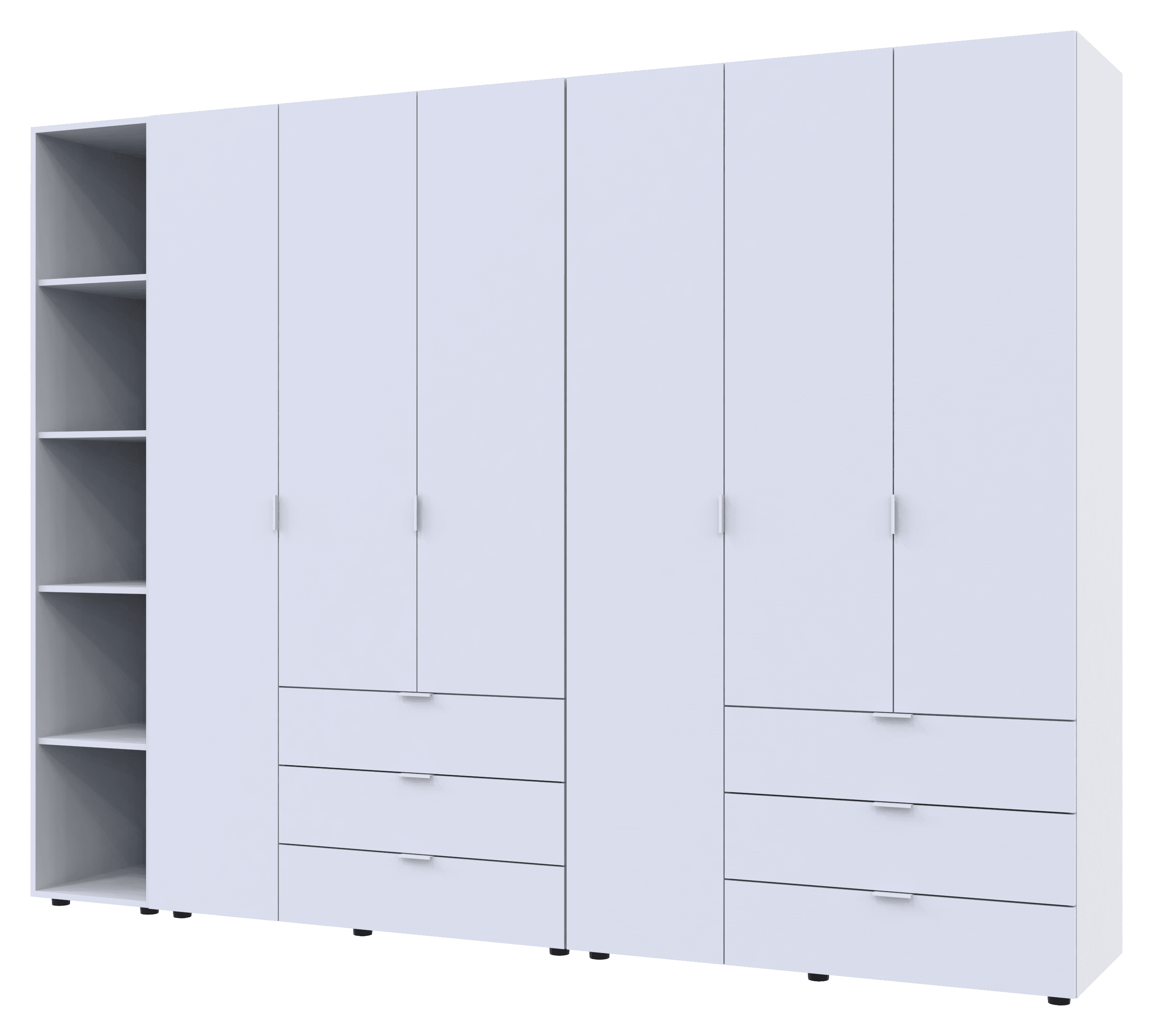 Комплект шкафов для одежды Doros Гелар 270,6х49,5х203,4 см 3 шт. Белый (DRS-011179)