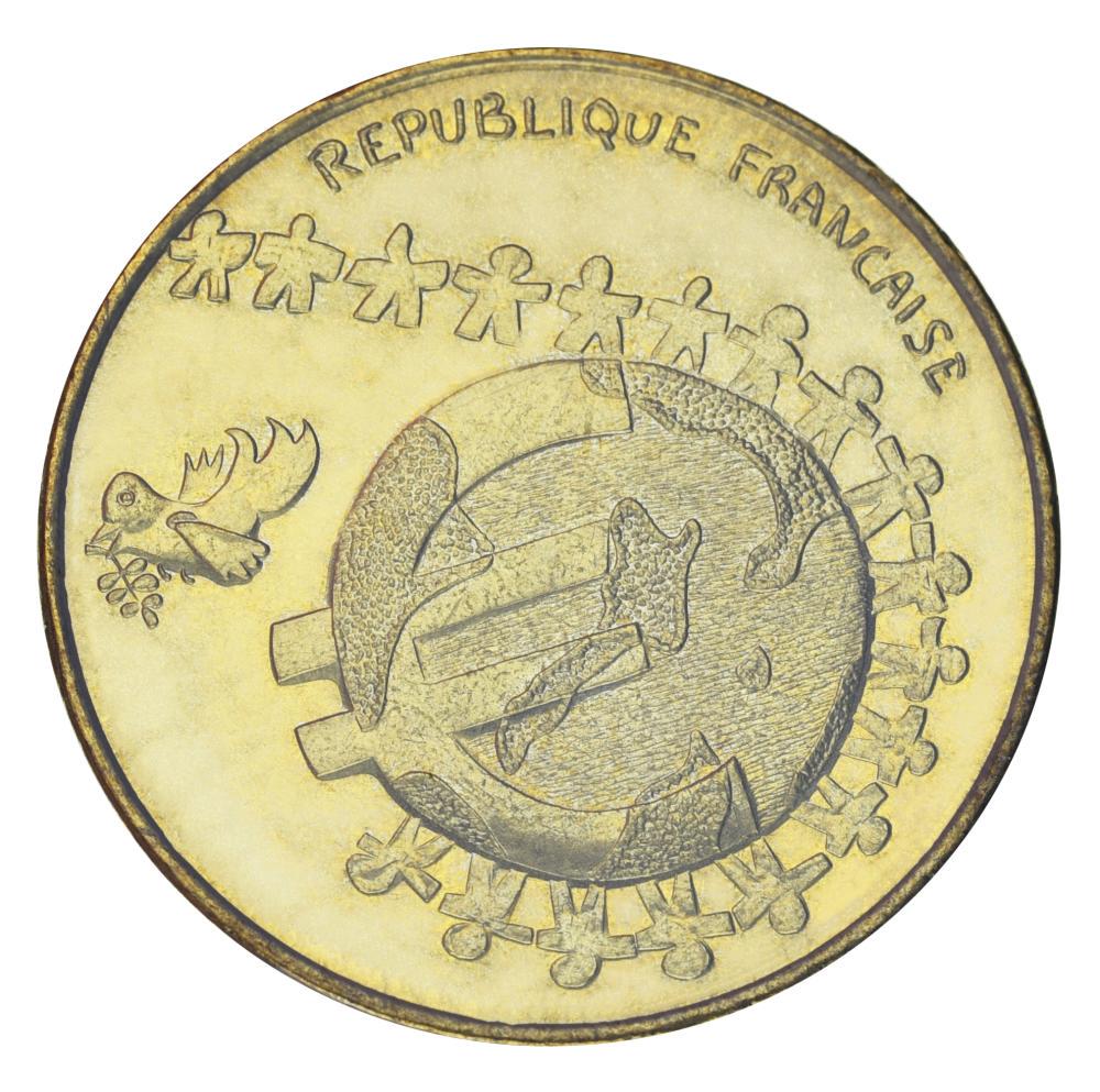 Коллекционная монета Франция 1/4 евро 2002 AU-UNC Детский дизайн (М25181)