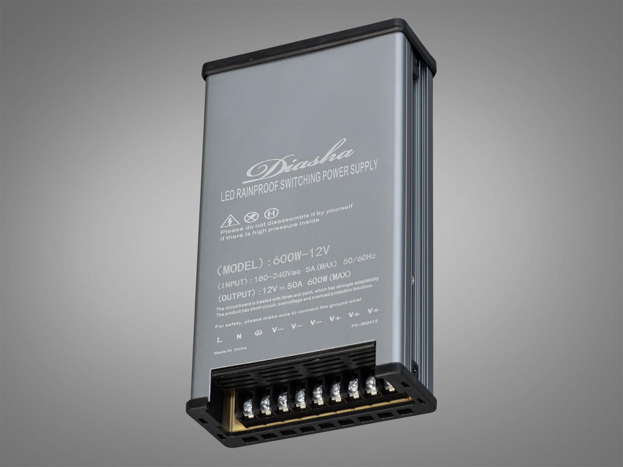 Блок живлення 12 В із захистом від дощу 600 Вт 50А (NPA-12V-600W-IP44) - фото 2 Блок живлення 12 В із захистом від дощу 600 Вт 50А (NPA-12V-600W-IP44) - фото 2