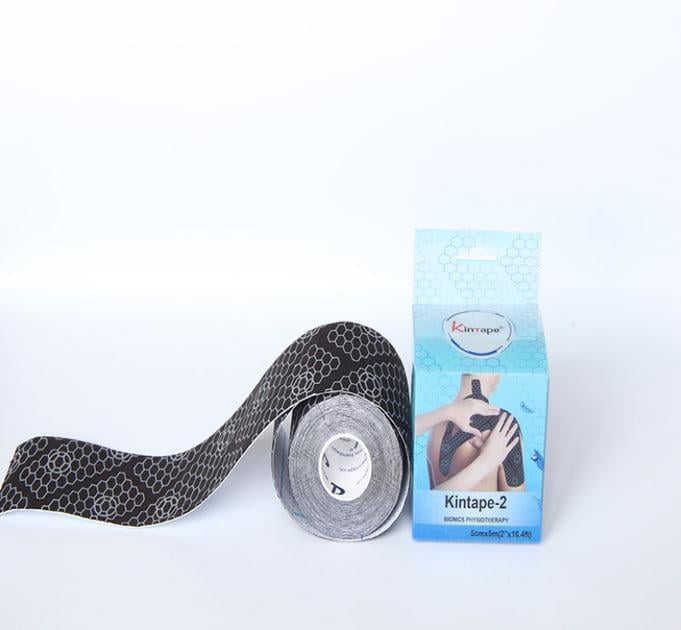 Кинезиотейп DL KinTape2 с индикатором натяжения 5 см х5 м Черный