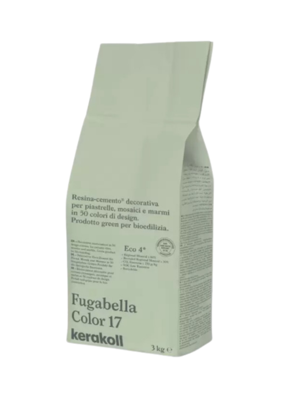 Фуга для швов Kerakoll Fugabella Color-17 3 кг Зеленый (KFG17) - фото 1 Фуга для швов Kerakoll Fugabella Color-17 3 кг Зеленый (KFG17) - фото 1