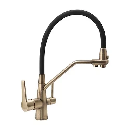 Смеситель для кухни Frap F4374-4 на две воды Бронзовый (SE01042930)