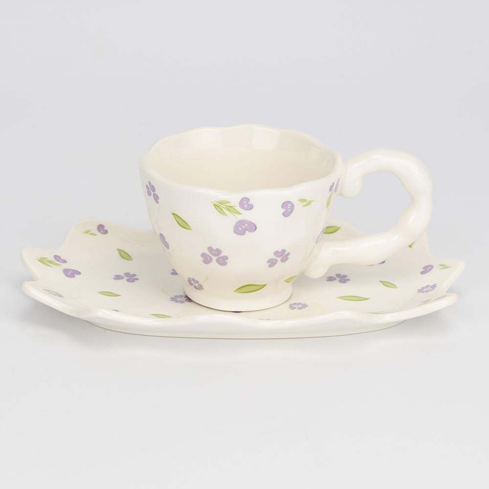 Чашка з блюдцем Фіалкова ніжність 150 мл (9295-018) - фото 1