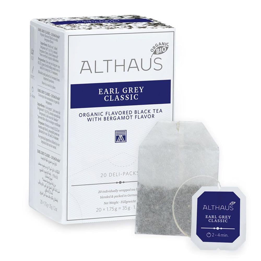 Чай черный с бергамотом Althaus Earl Grey Classic Серый Граф Deli Packs 20 пакетиков по 1,75 г