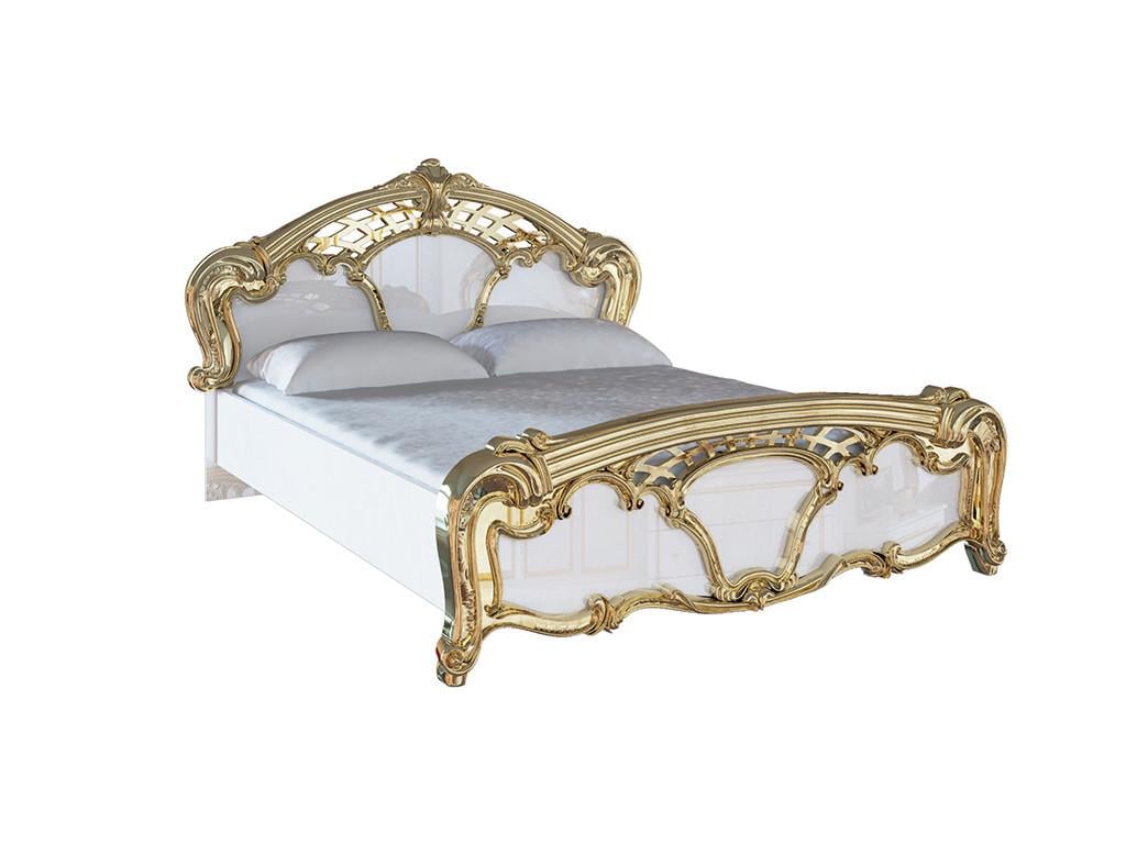 Ліжко Міро-Марк Eva 180х200 см Глянець білий/Золотий (EV-38-WB)