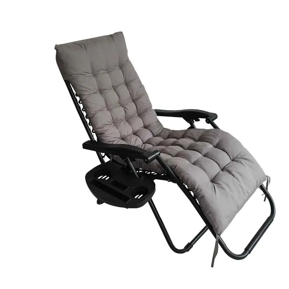 Шезлонг складной садовый Bass Polska BH 31014 с матрасом и столом 175x64x108 см Серый Шезлонг складной садовый Bass Polska BH 31014 с матрасом и столом 175x64x108 см Серый