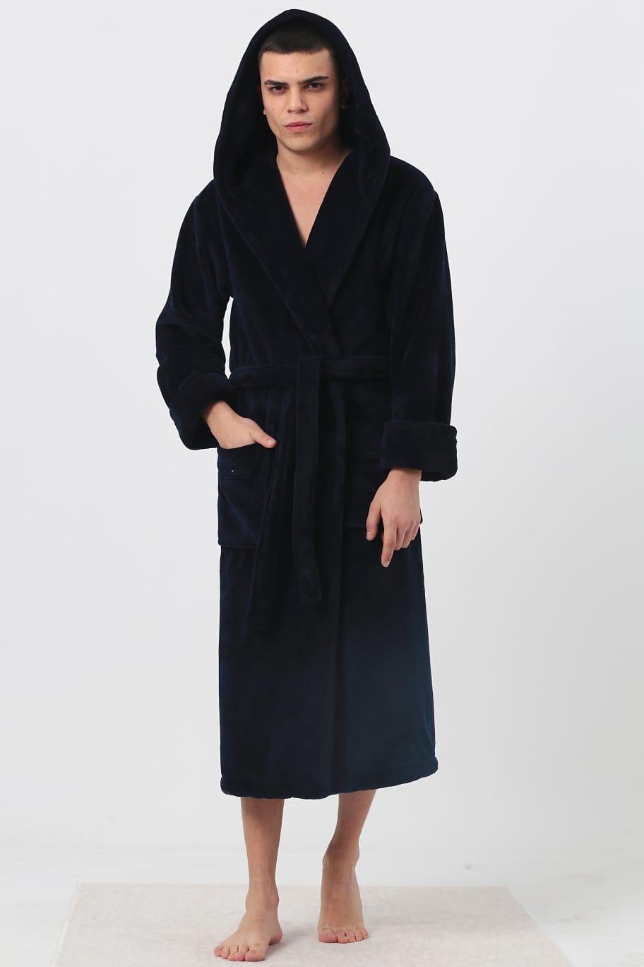 Халат мужской Nusa 1445 микрофибра XL Синий (2000022283166)
