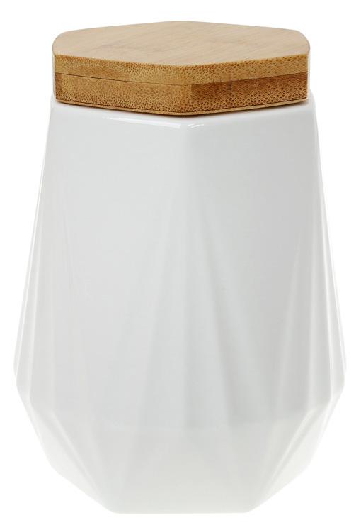 Банка Ceram-Bamboo 800 мл для сыпучих продуктов фарфор Белый (BD-289-350)