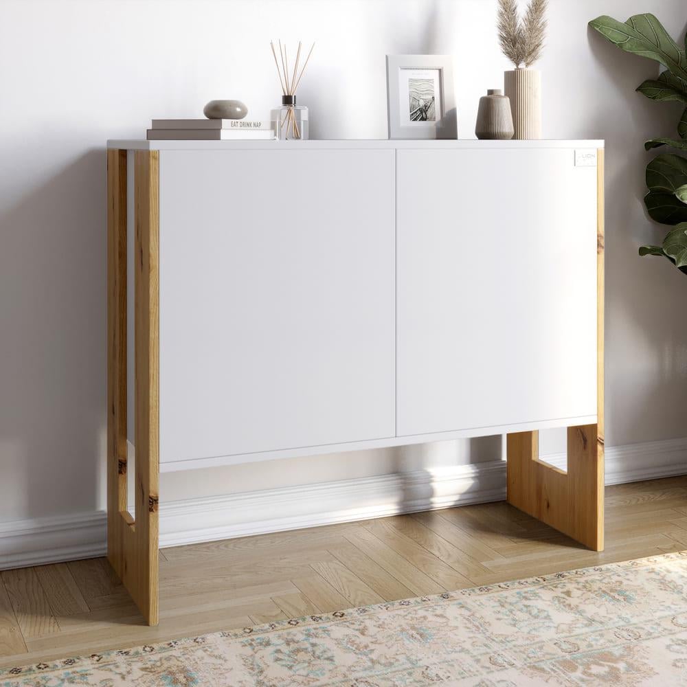 Комод Lion Нобу 1 з 2 дверима 90х34х80 см Німфея Альба/Дуб Артизан (000-000-1964) Комод Lion Нобу 1 з 2 дверима 90х34х80 см Німфея Альба/Дуб Артизан (000-000-1964)