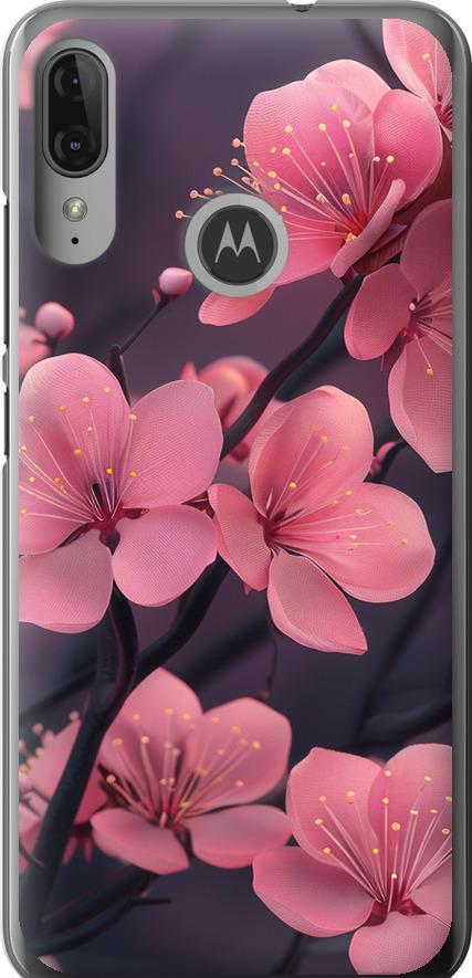 Чехол на Motorola Moto E6 Plus Пурпурная сакура (6075u-1780-42517)