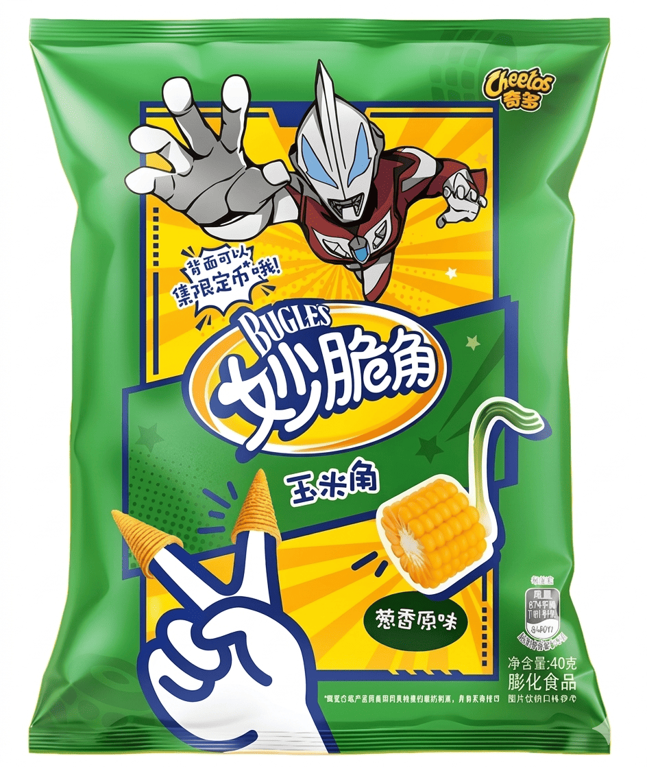 Чипсы Cheetos Bugles Green Onion Flavor Ultraman 40 г (2986940486) Чипсы Cheetos Bugles Green Onion Flavor Ultraman 40 г (2986940486)