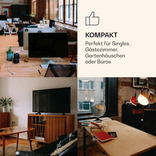 Холодильник однокамерный KLARSTEIN CoolArt с верхней морозильной камерой для кухни и дачи 79 л (27085123) - фото 5 Холодильник однокамерный KLARSTEIN CoolArt с верхней морозильной камерой для кухни и дачи 79 л (27085123) - фото 5