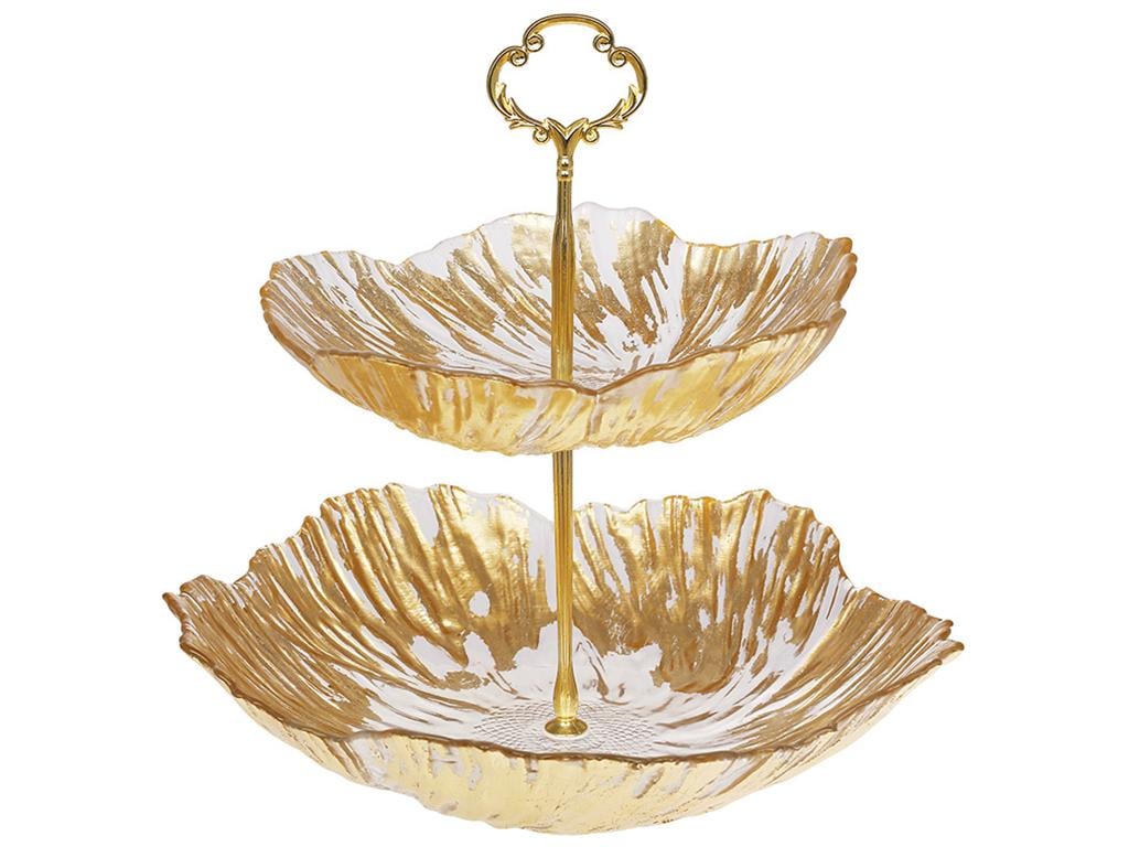 Фруктовница Flower 20/25х25,5 см Прозрачный с золотым (BDI-992-193) Фруктовница Flower 20/25х25,5 см Прозрачный с золотым (BDI-992-193)