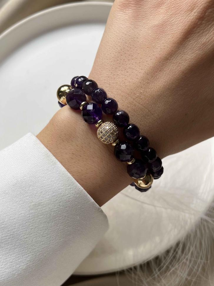 Набор браслетов из аметиста (4616)