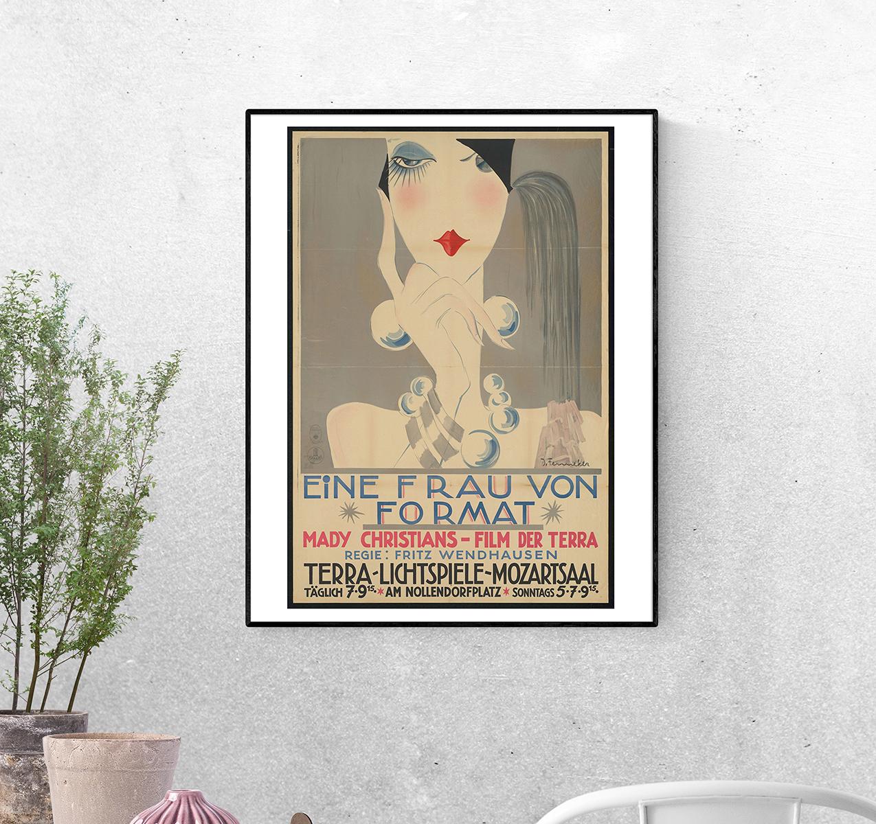 Постер Eine Frau von Format 1928 Режиссёр Фриц Вендхаузен художник Йозеф Феннекер А-1 (Afisha1906010_Poster)