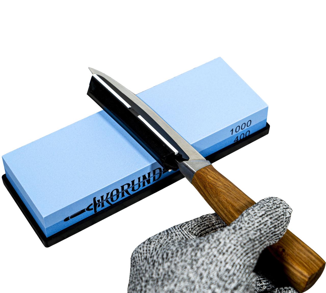 Точильный камень двухсторонний КОРУНД 1000/6000 с держателем ножа - фото 6 Точильный камень двухсторонний КОРУНД 1000/6000 с держателем ножа - фото 6
