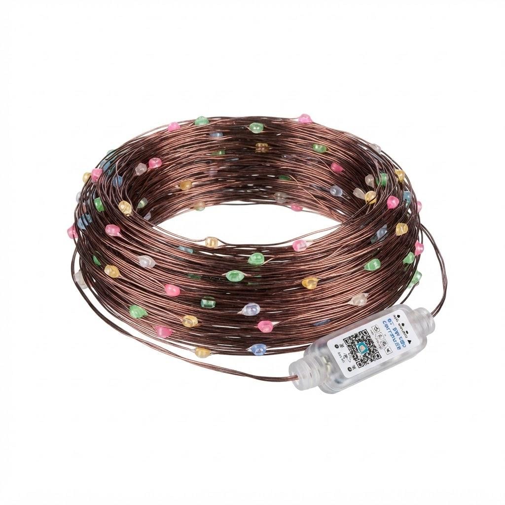 Гірлянда-LED смарт RGB 20 м з Bluetooth/пультом та керуванням зі смартфона (37986074)