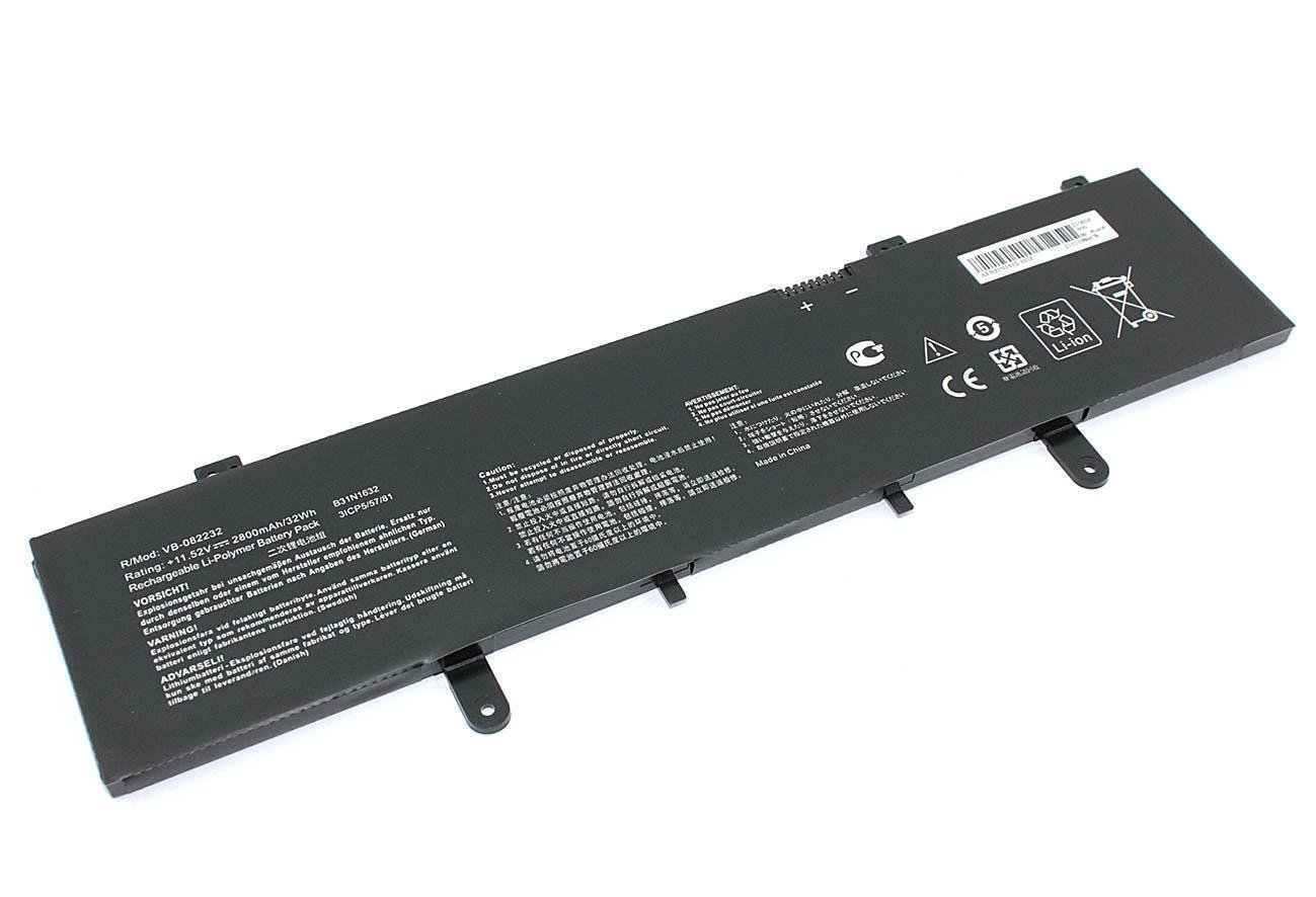 Акумулятор для ноутбука Asus B31N1632 Zenbook X405U 11,52V 2800 mAh OEM Black