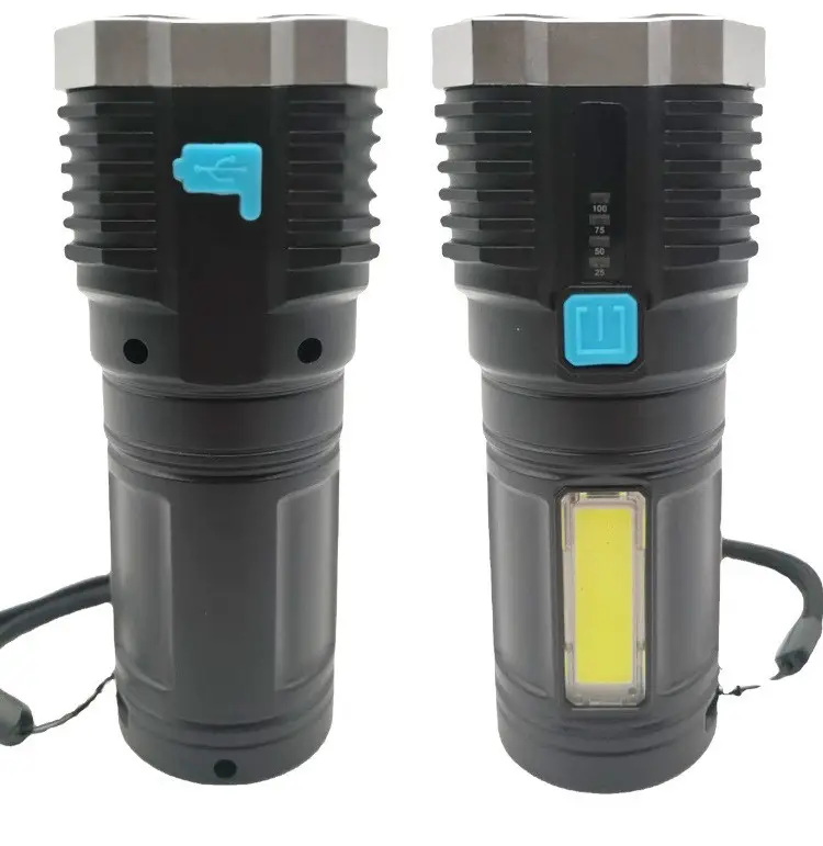 Фонарь ручной X509/L-S03-4LED 3030+COB пластик Черный (X509) - фото 9