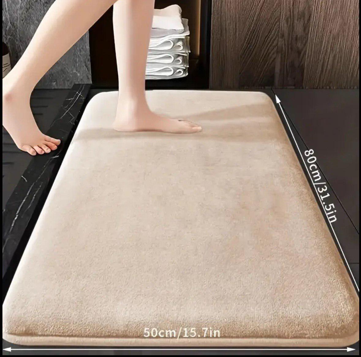 Коврик для ванной Smooth Premium Memory Foam 80х50 см Бежевый (KSmooth0004) - фото 7 Коврик для ванной Smooth Premium Memory Foam 80х50 см Бежевый (KSmooth0004) - фото 7