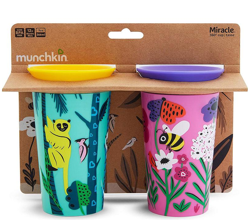 Чашка непроливна Munchkin Miracle 360 Wildlove Lemur/Bee (00472)
