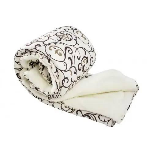 Одеяло евро стандарта из овечьей шерсти Лери Макс Кофейный (19780)