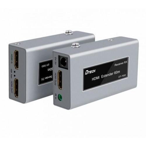 Комплект подовжувач Dtech HDMI DT-7053 Extender з IR до 60 м hdmi сигналу по UTP/FTP кабелю (1382381927)