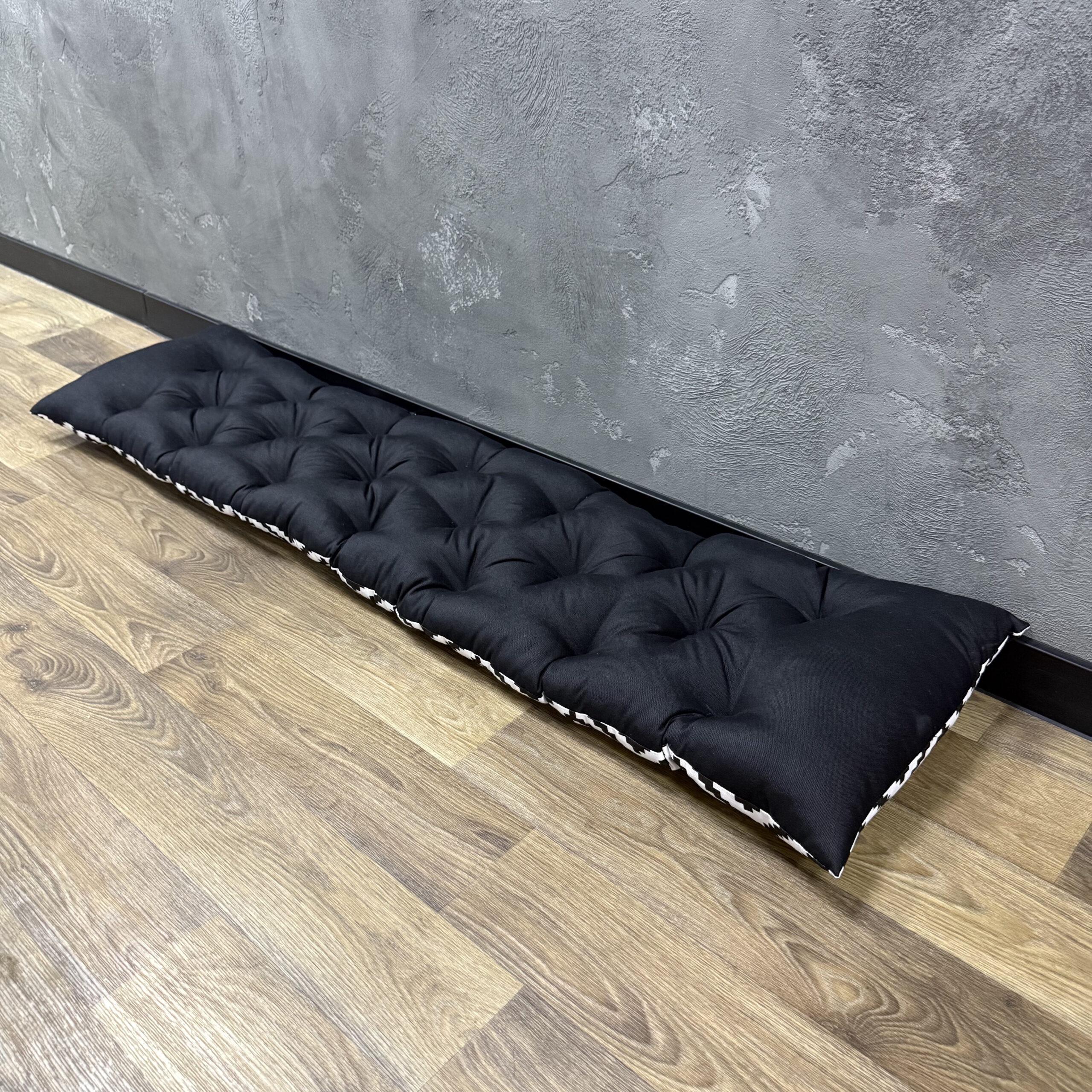 Подушка с каретной стяжкой Comfort Home на подоконник/каркасы/поддоны/садовая мебель панама 150х50 см