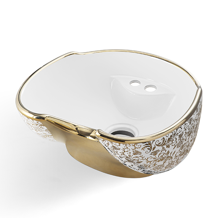 Раковина к парикмахерской мойке ДенІС professional Лилия Белая 013 керамическая Золотой (1520593193) - фото 5 Раковина к парикмахерской мойке ДенІС professional Лилия Белая 013 керамическая Золотой (1520593193) - фото 5