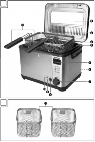 Фритюрница двойная Silver Crest SEF3 2000 C2 4 л (17540283) - фото 7